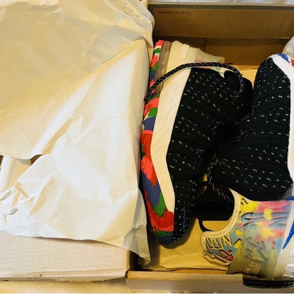 🔥Nike Lebron XVIII GS - Black/White - Multi-Color - 6Y Wmns 7.5🔥 !!BRAND NEW!! - Picture 6 of 6